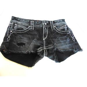 Rock Revival Black Pearl Shorts Size 27 cotton blend 3 inch inseam